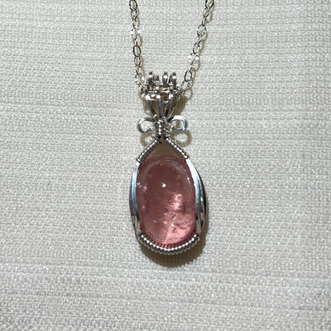 15.5 Ct California Pink Tourmaline Necklace