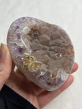 4.25” Sugar Amethyst Geode Heart