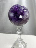 4.5” Amethyst Geode Sphere with Glass Stand