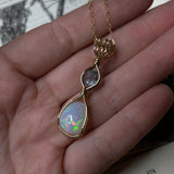 Ethiopian Opal & Mossy Aquamarine Necklace