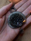 Black Amethyst and Moonsone Amulet