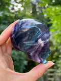 Rainbow Fluorite Skull