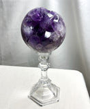 4.5” Amethyst Geode Sphere with Glass Stand