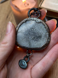 Black Amethyst and Moonsone Amulet