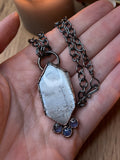 Moonstone and Tanzanite Amulet