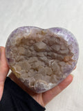 4.25” Sugar Amethyst Geode Heart