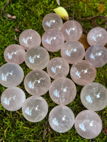 High Grade Rose Quartz Spheres