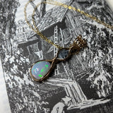 Ethiopian Opal & Mossy Aquamarine Necklace