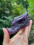 Fluorite Dragon Skull