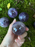 Smoky Amethyst Spheres with Stands