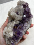 7” Botyroidal Calcite on Amethyst with Goethite