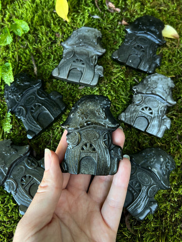 Silver Sheen Obsidian “Toad Abodes”