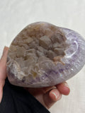 4.25” Sugar Amethyst Geode Heart