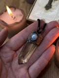 Citrine Moonstone Amulet