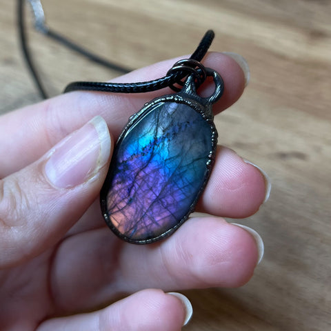 Purple Labradorite Pendant