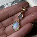 Ethiopian Opal & Mossy Aquamarine Necklace
