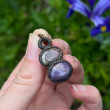Quartz and Ruby Pendant
