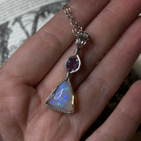 Ethiopian Opal & Amethyst Necklace