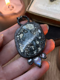 Black Amethyst and Moonsone Amulet