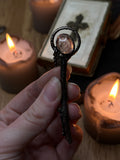 Hematite in Quartz Wand