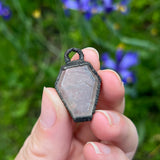 Rutilated Quartz Coffin Pendant