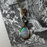 Ethiopian Opal & Mossy Aquamarine Necklace
