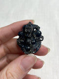 Natural Silver Blue Star Sapphire Dragon Carving