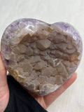 4.25” Sugar Amethyst Geode Heart