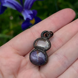 Quartz and Ruby Pendant