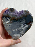 4” Amethyst Geode Heart