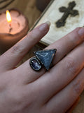 Size 6.5 Aquamarine and Kyanite Ring