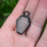 Rutilated Quartz Coffin Pendant