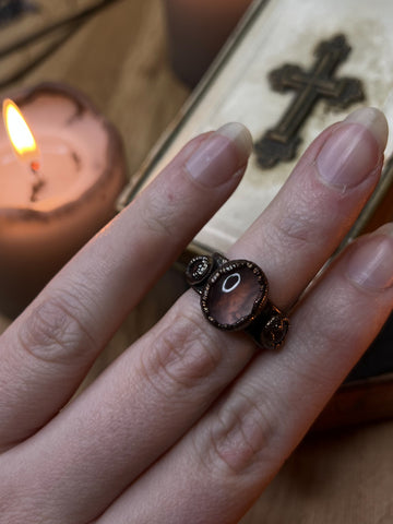 6.25 Rose Quartz and Spinel Ring