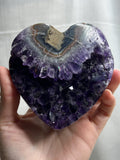 4” Amethyst Geode Heart