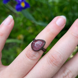 Hematite Included Quartz Ring 4.5
