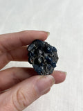 Natural Silver Blue Star Sapphire Dragon Carving