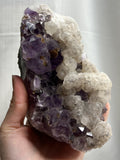 7” Botyroidal Calcite on Amethyst with Goethite