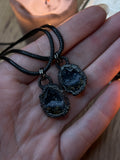 Agate Geode Necklace Pair