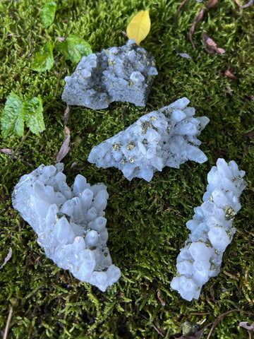 Bulgarian Pyrite on Quartz (Medium)