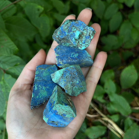 Azurite and Chrysocolla Chunks