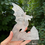 Tourmalinated Quartz Dragon with Castle