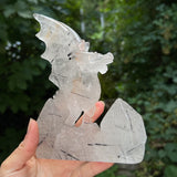Tourmalinated Quartz Dragon with Castle