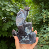 Agate Dragon with Castle