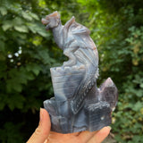 Agate Dragon with Castle