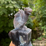 Agate Dragon with Castle