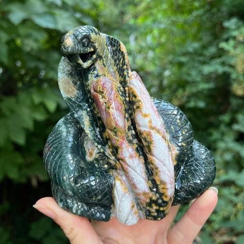 Jasper Snake Carving