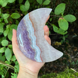XL Amethyst and Agate Crescent Moon