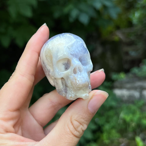 Blue Chalcedony Skull
