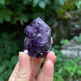 Polished "Grape Jelly" Amethyst & Agate Point