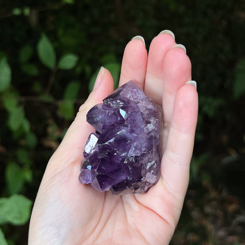 Polished "Grape Jelly" Amethyst & Agate Point